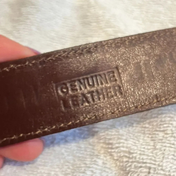 Michael Rose Women Brown Belt Textured Genuine Leather 31-35 Animal Print Buckle - Picture 5 of 7